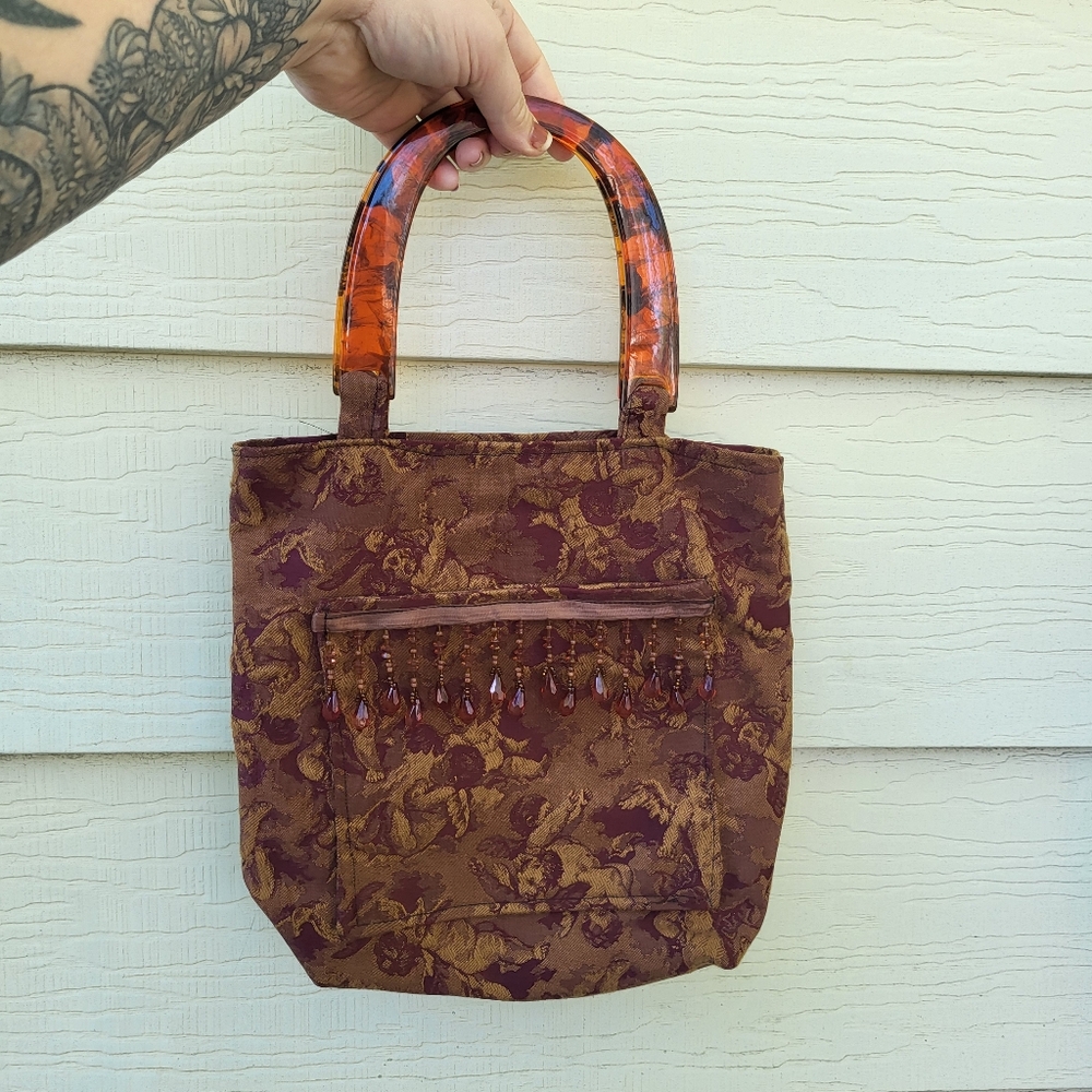 Whimsigoth Cherub Tapestry Handbag